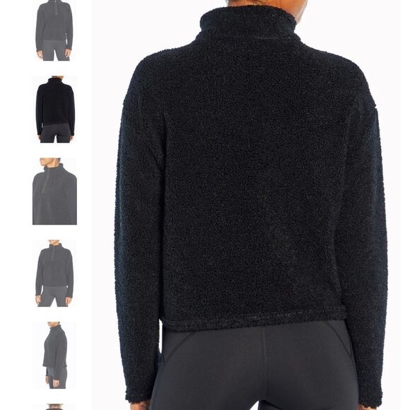 NWT Marika Tyra Faux Fur Teddy. Cropped Sherpa Teddy Black Size XL - Picture 4 of 12